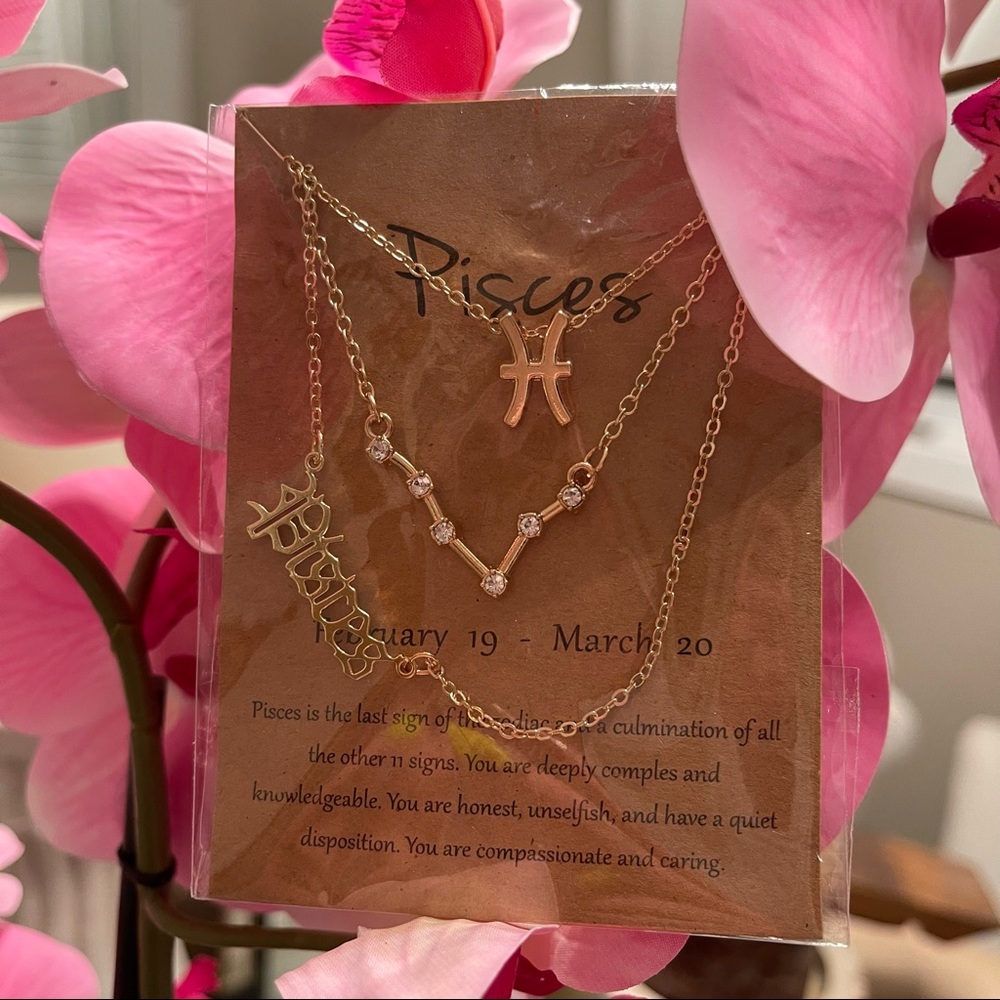 New Pisces Zodiac Sign & Constellation Necklace